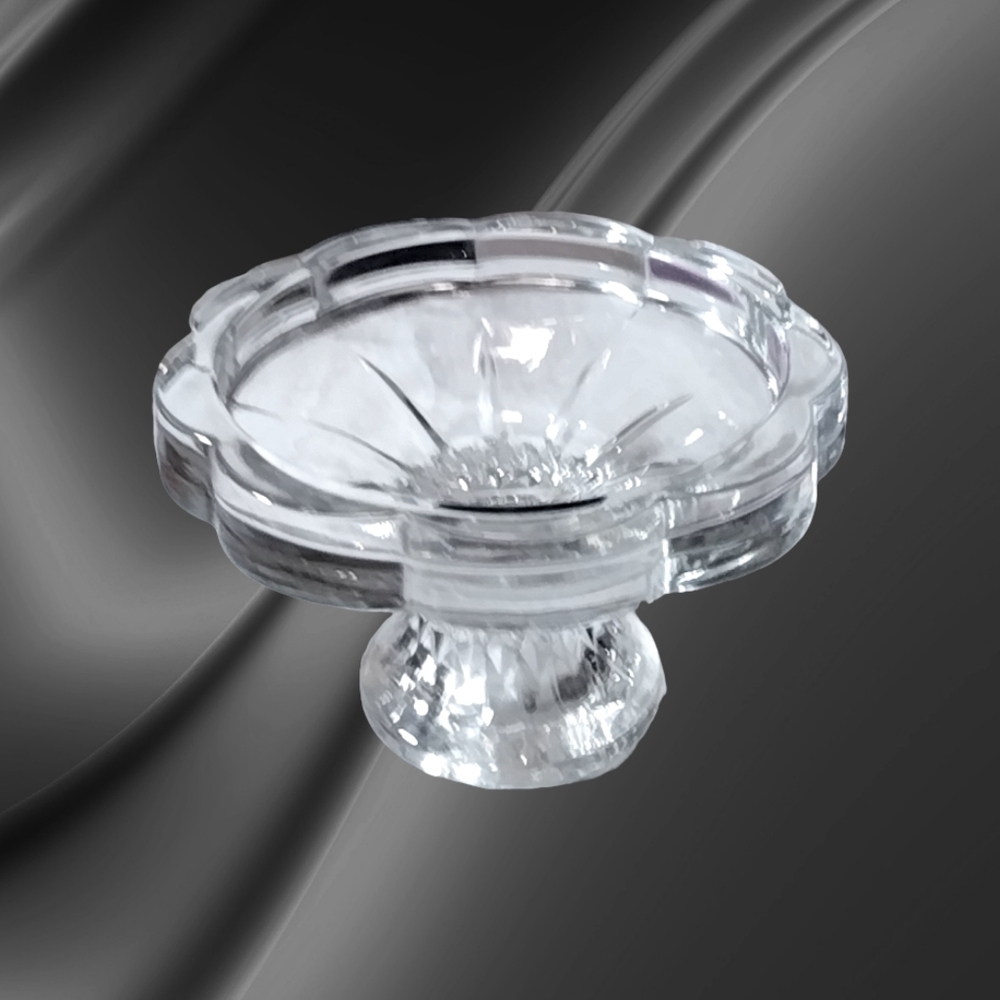 👣4/$20.  Clear Glass Candle Holder. NWOT